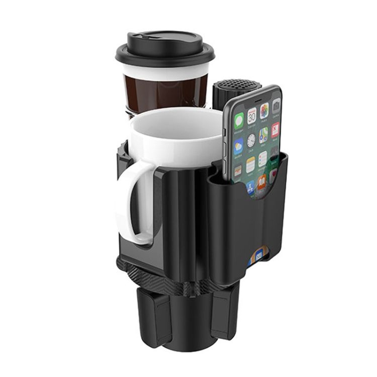 Multifunctio<i></i>nal Car Cup Holder Phone Mount Tray (Model: JH-CRP6376) | Universal ABS Organizer